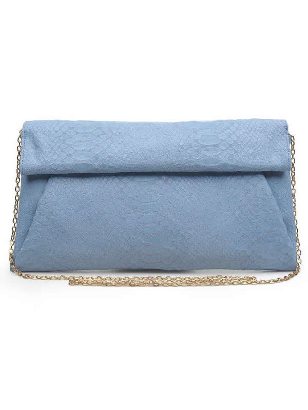 Emilia Snakeskin Vegan Leather Clutch Bag