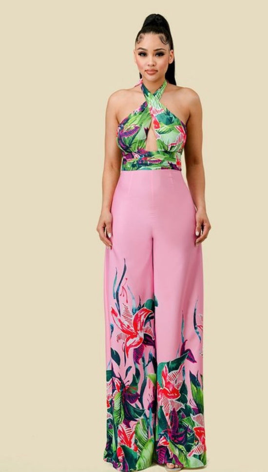 Pink / Tropics Jumpsuit