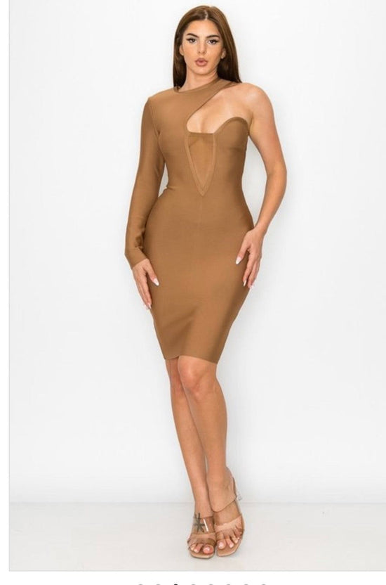 Lilly - One Sleeve Bandage Dress