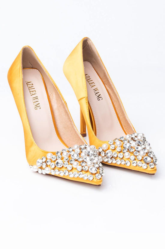 AZALEA WANG SWEET NOTHINGS STILETTO PUMP IN YELLOW