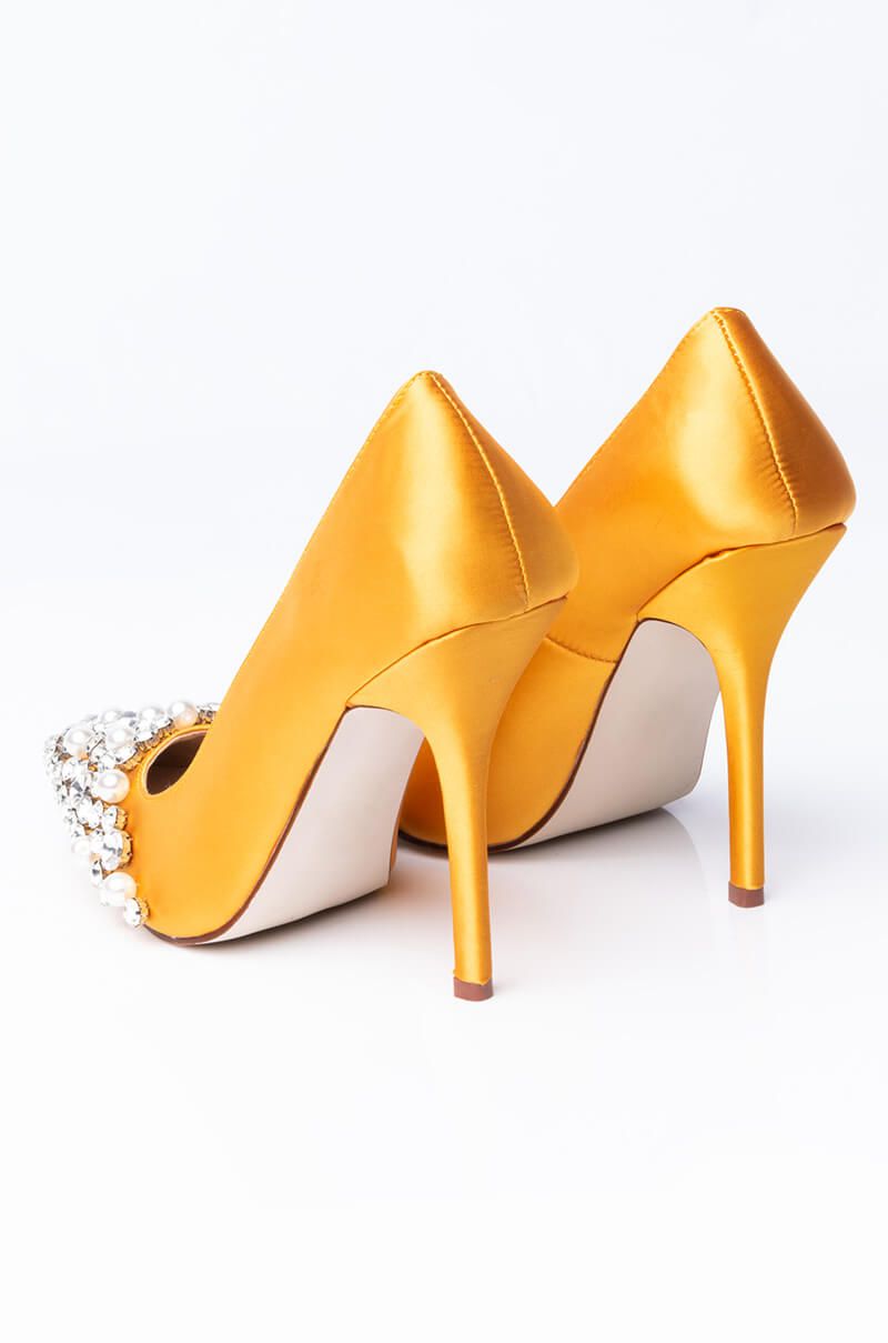 AZALEA WANG SWEET NOTHINGS STILETTO PUMP IN YELLOW