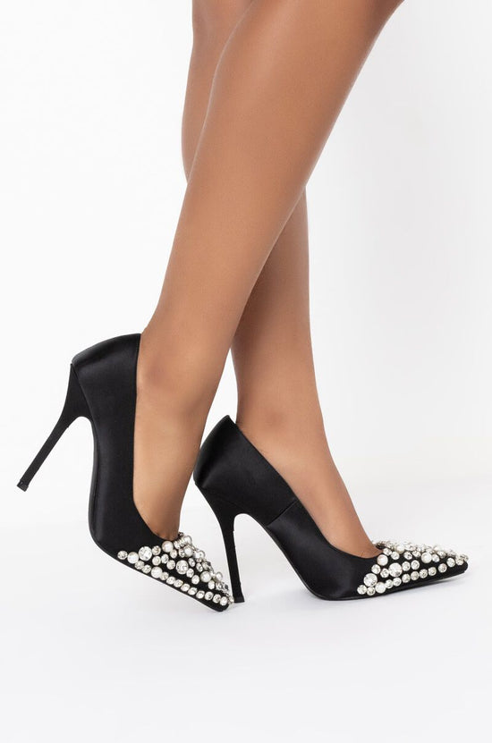 AZALEA WANG SWEET NOTHINGS STILETTO PUMP IN BLACK