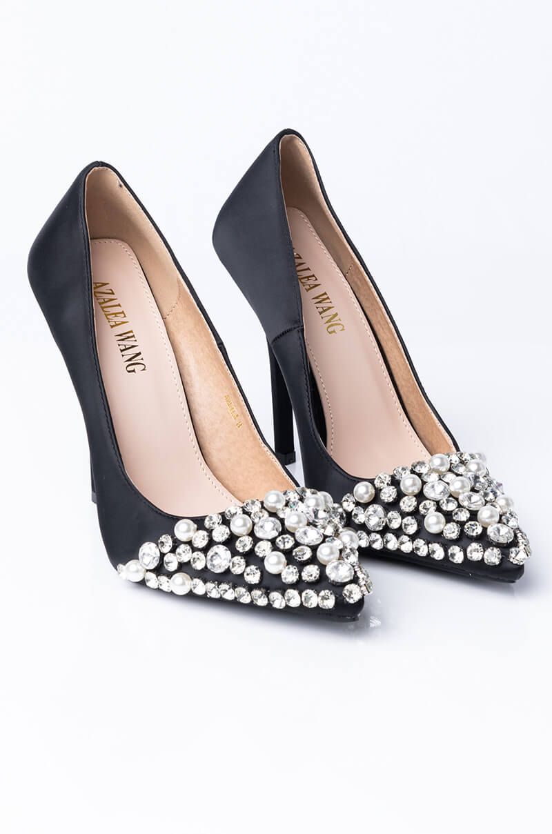 AZALEA WANG SWEET NOTHINGS STILETTO PUMP IN BLACK