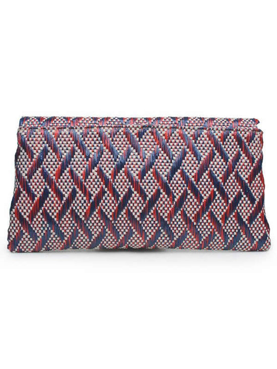 Emilia Woven Straw Closure Clutch Bag