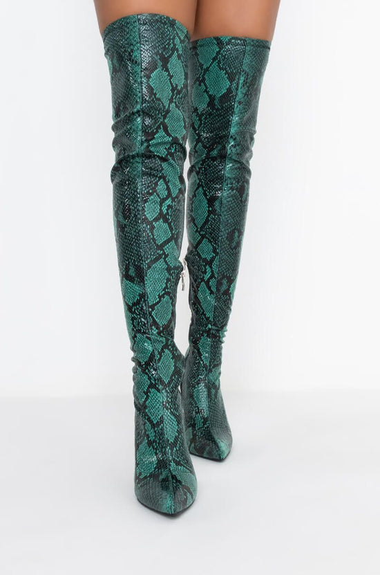 AZALEA WANG HOT LIKE WASABI STILETTO BOOT IN GREEN