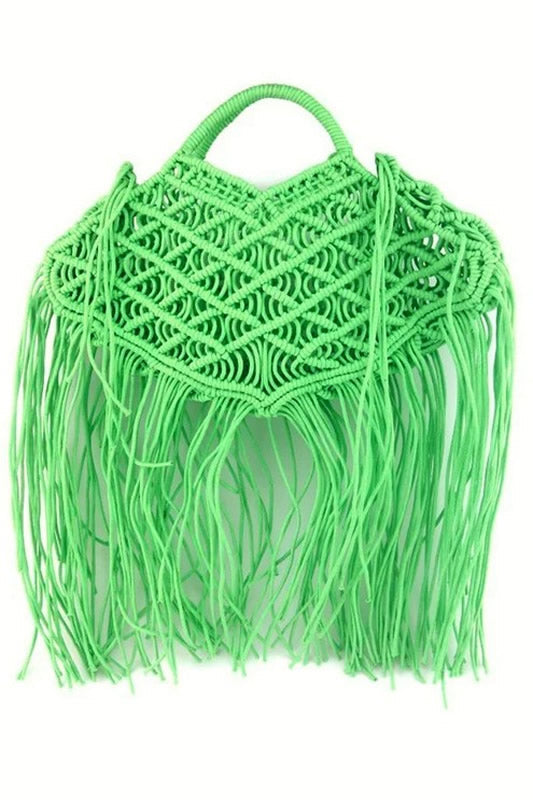 Green Fringe Fashion Bag