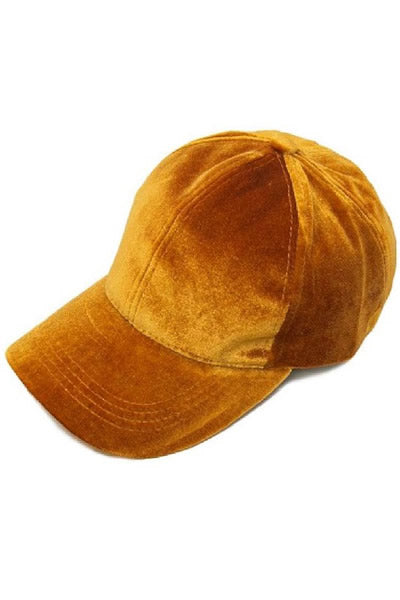 Mustard Velvet Dad Cap