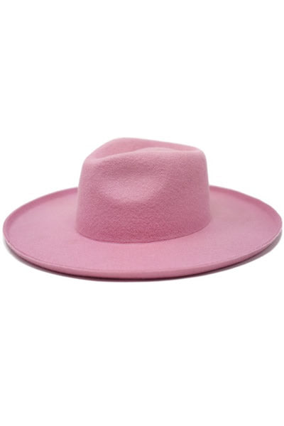 Blush-  Lenny - Wool Felt Panama Hat