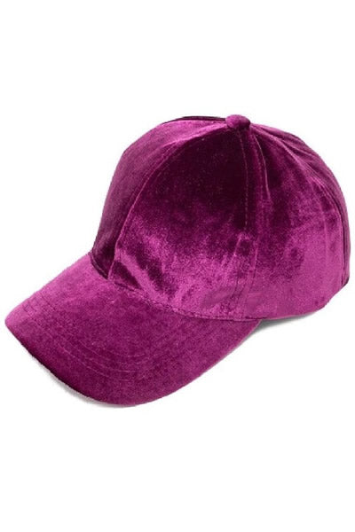 Plum Velvet Dad Cap