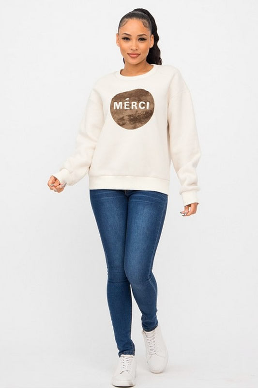 Ivory MERCI SWEATSHIRT