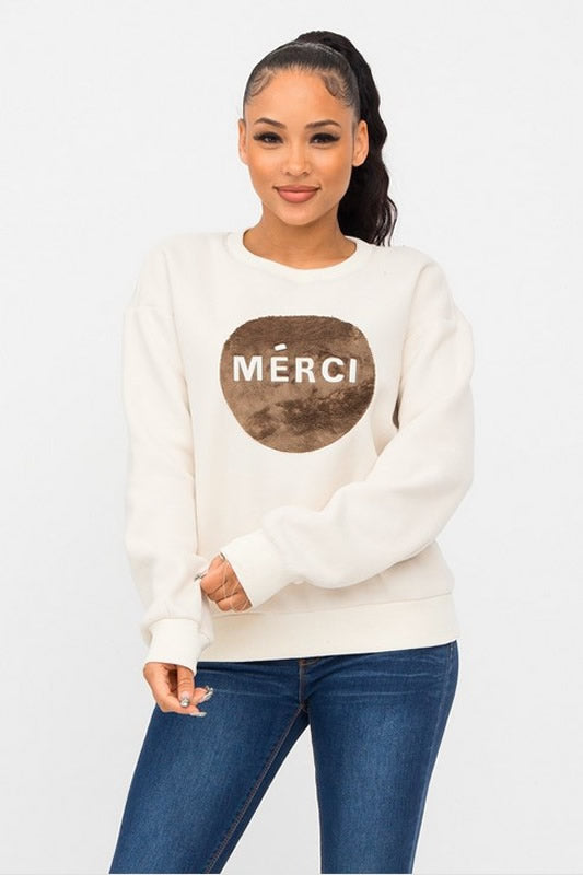 Ivory MERCI SWEATSHIRT