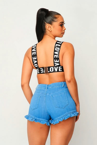 Black Love Sleeveless Top