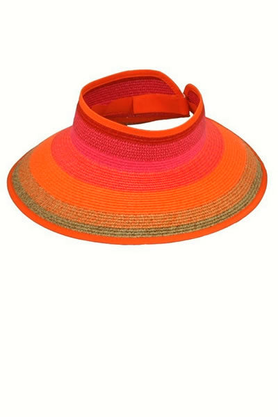 Orange Paper Braid Roll Visor