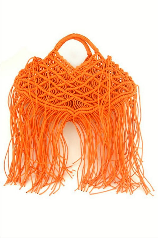 Orange Fringe Fashion Bag