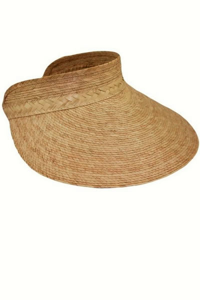 Brown Palm Leaf Adjustable Visor