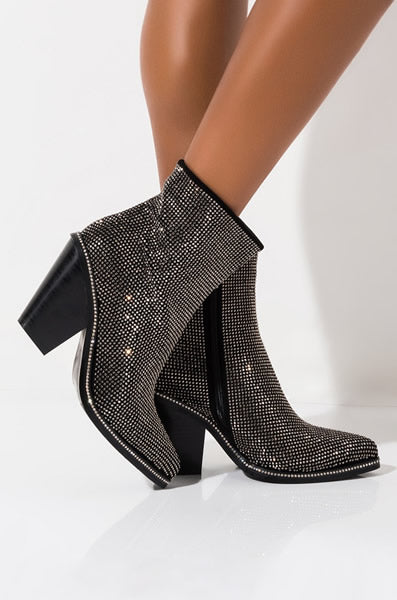 Azalea Wang - Pretend you Don't Care Chunky Heel Bootie