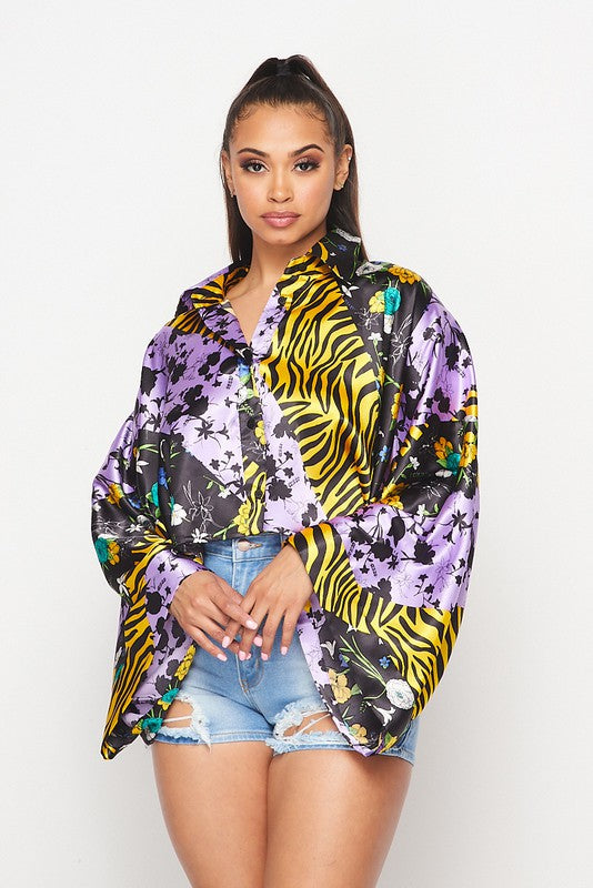 Zebra Print High Fashion Top