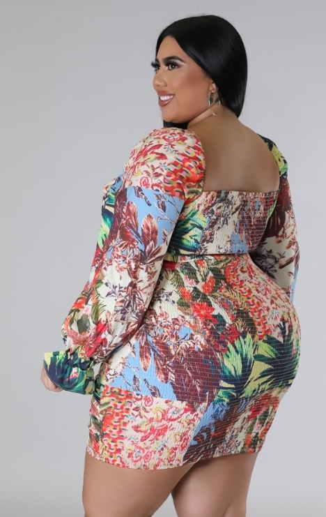 Floral Dress - Plus Size