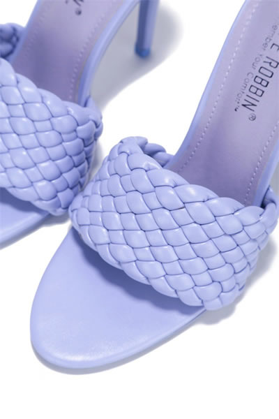 Periwinkle Anson Booked And Busy Heeled Mule