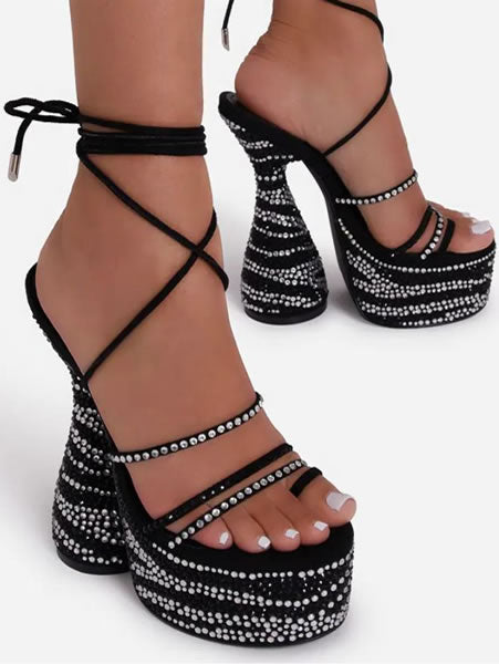 BITE ME DIAMOND HEELS PLATFORM SHOES