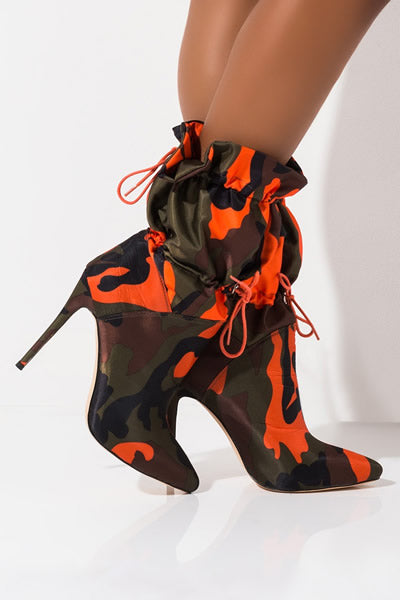 Azalea Wang - Eagle Camo Stiletto Heel Bootie