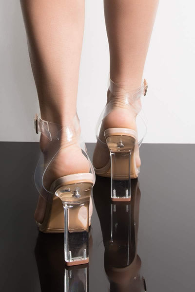 Azalea Wang - Optimistic Clear Heeled Sandals