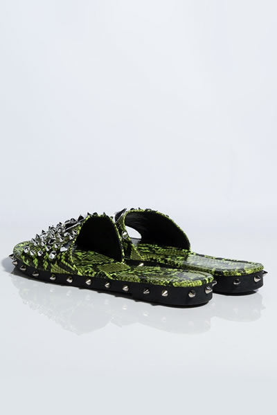 Cape Robbin - Tonie Lime Snake Sandals